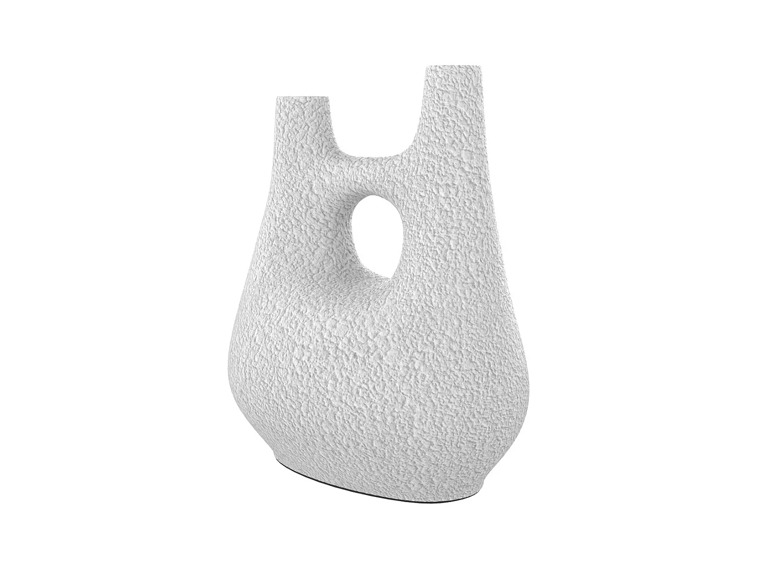 Vaso decorativo bianco in terracotta H42cm - Cruz