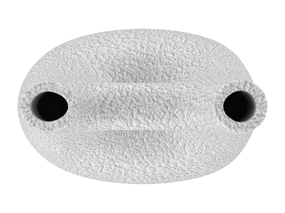 Vase décoratif blanc en terre cuite H42cm - Cruz