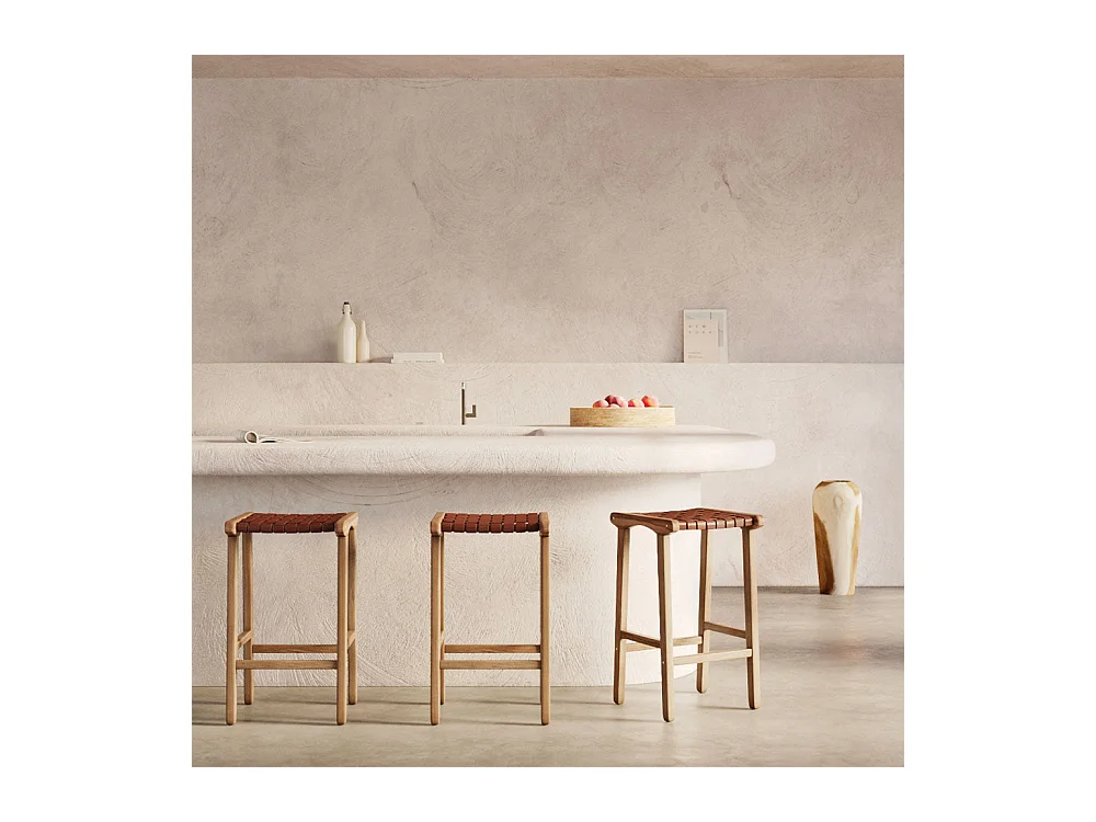 Jarrón decorativo en madera de suar H60 cm - Makkar