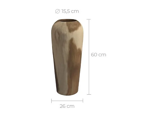 Vase décoratif en bois de suar H60 cm - Makkar