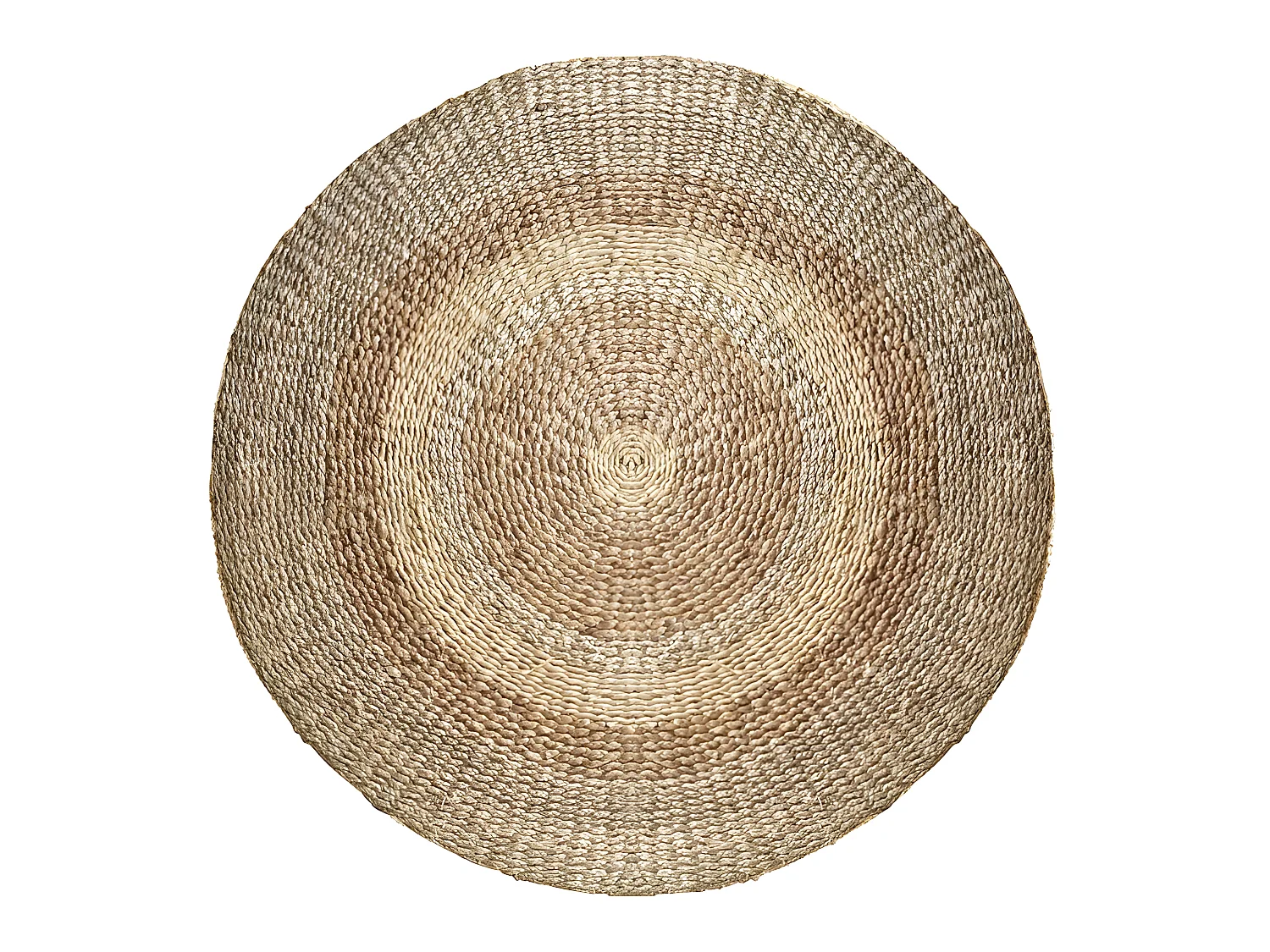 Tapis rond naturel en posidonie 150 cm - Angola