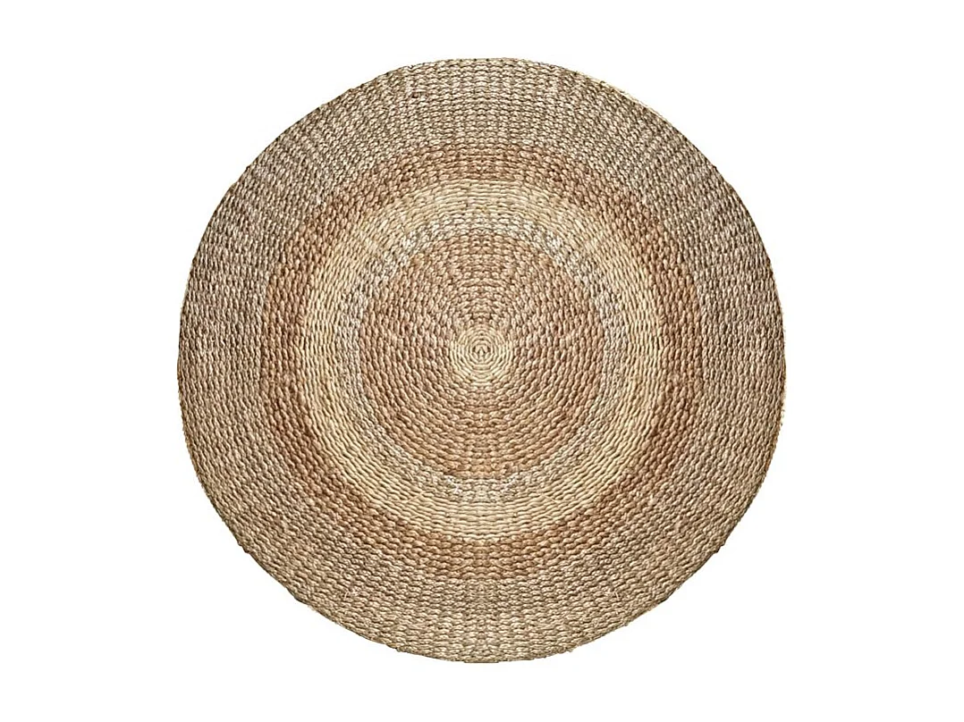 Tapis rond naturel en posidonie 150 cm - Angola