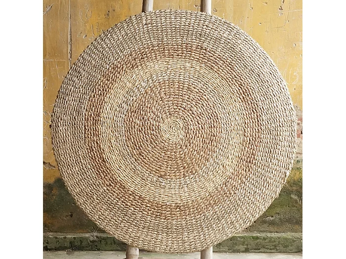 Tapis rond naturel en posidonie 150 cm - Angola