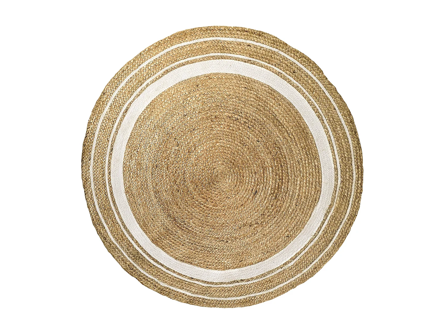 Tapis rond ∅120cm en jute - Blush