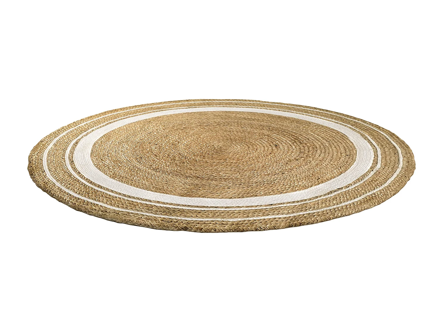 Tapis rond ∅120cm en jute - Blush