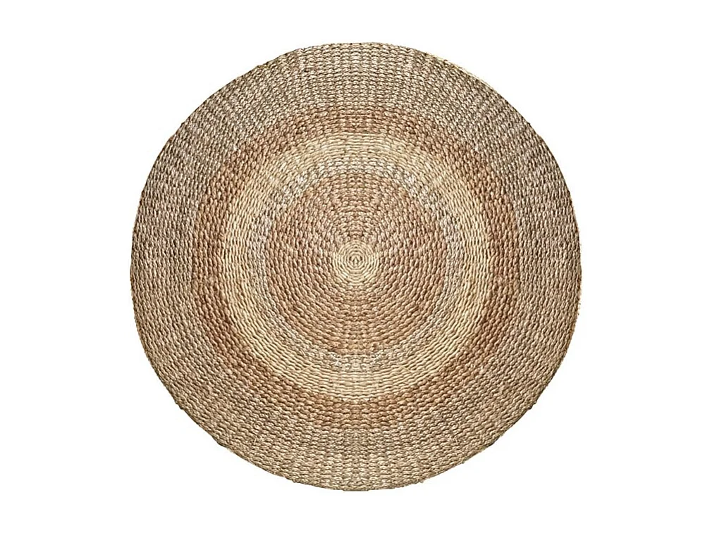 Tapis rond naturel en posidonie 120 cm - Angola