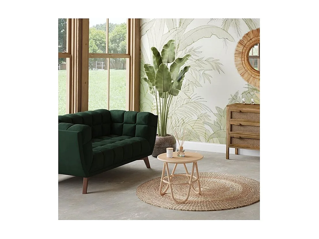 Tapis rond naturel en posidonie 120 cm - Angola