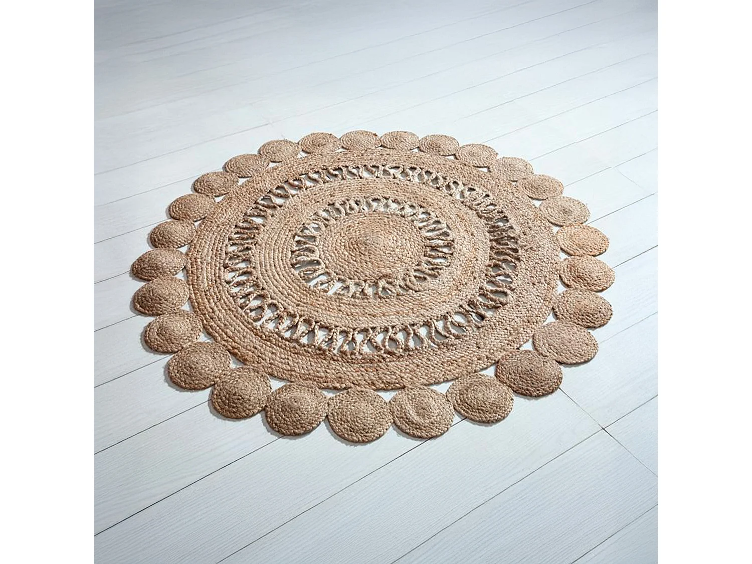 Alfombra redonda ÿ150 cm en yute - Margy
