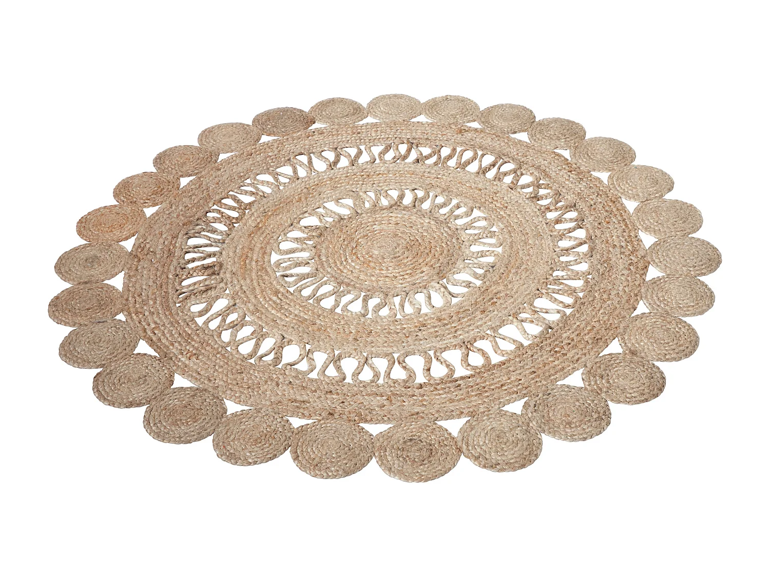 Alfombra redonda ÿ150 cm en yute - Margy