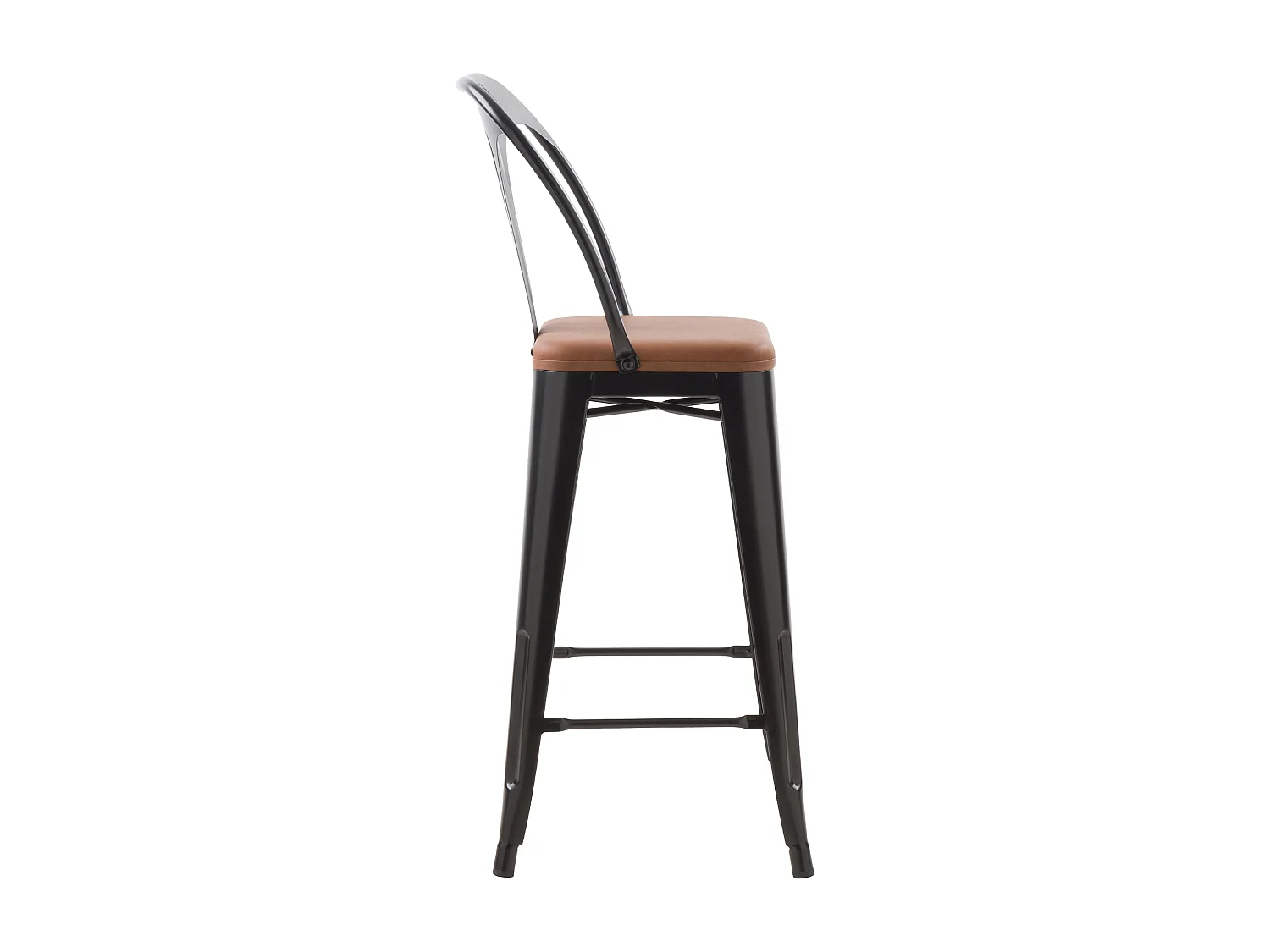 Set di 2 sedie per isola centrale nere e marroni 66 cm - Charly