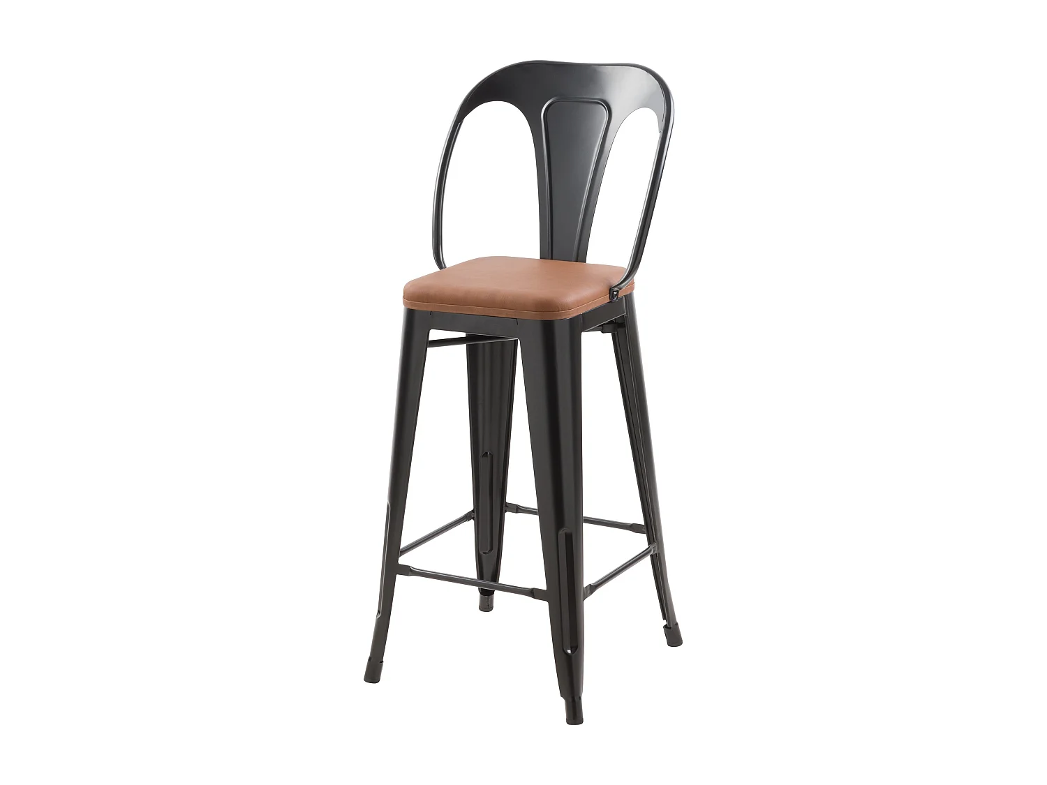 Set di 2 sedie per isola centrale nere e marroni 66 cm - Charly