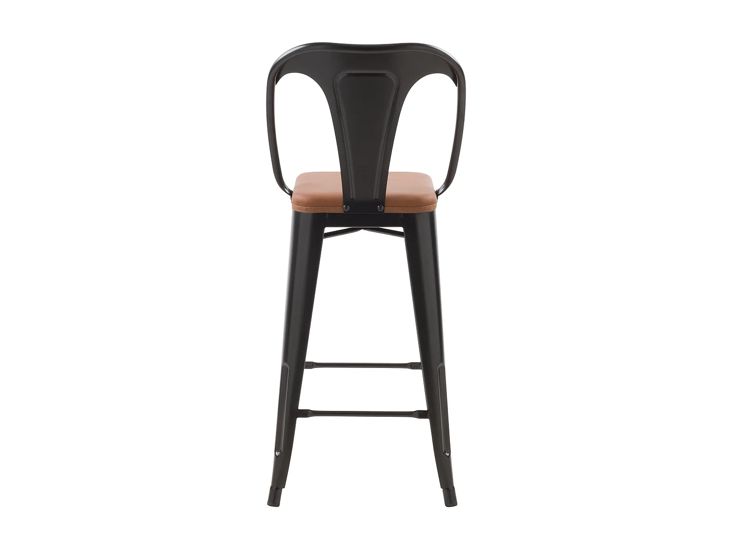 Set di 2 sedie per isola centrale 68 cm nere e marroni - Charly