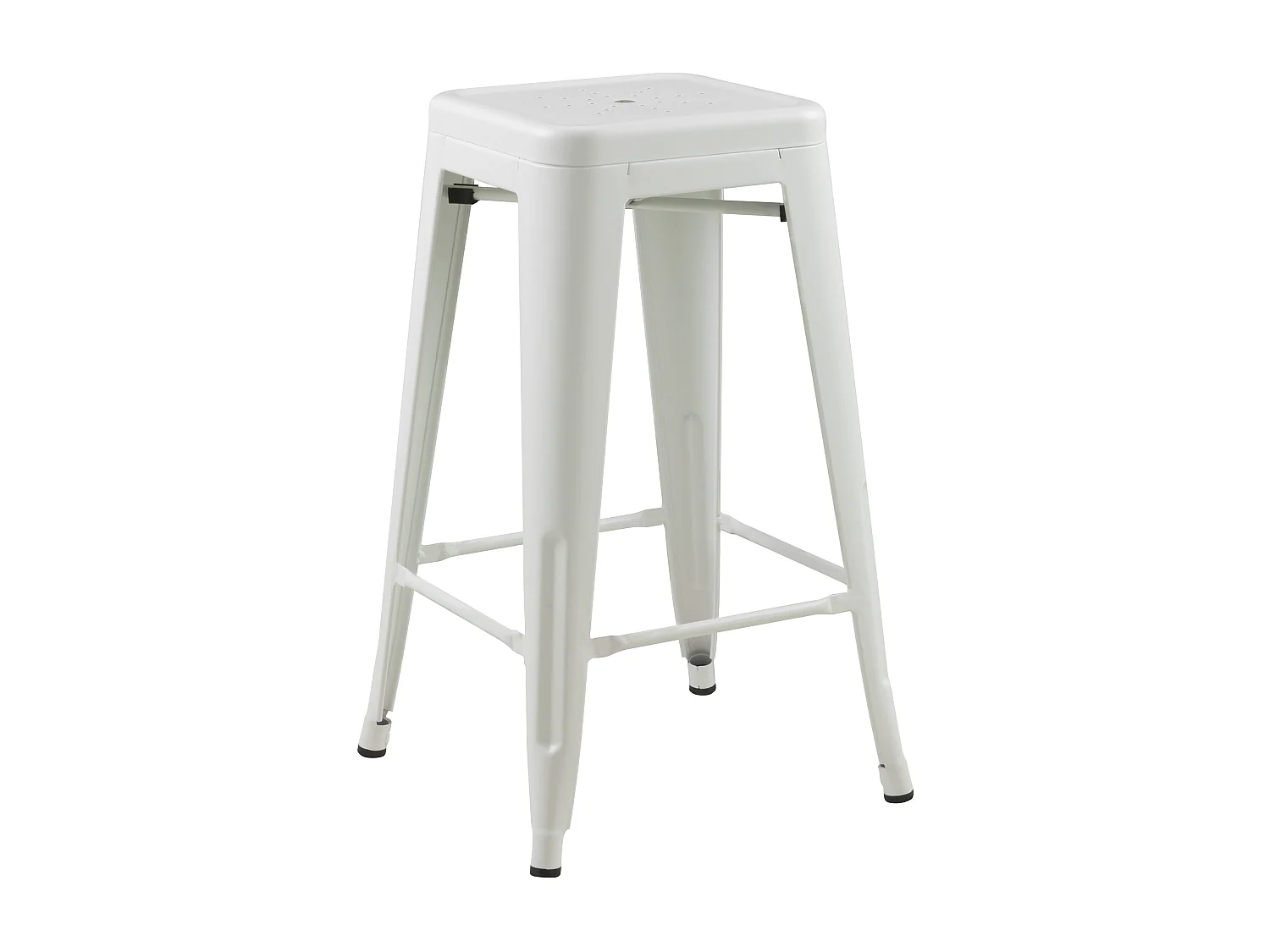 Set di 2 sedie per isola centrale in metallo bianco opaco 66 cm - Indus