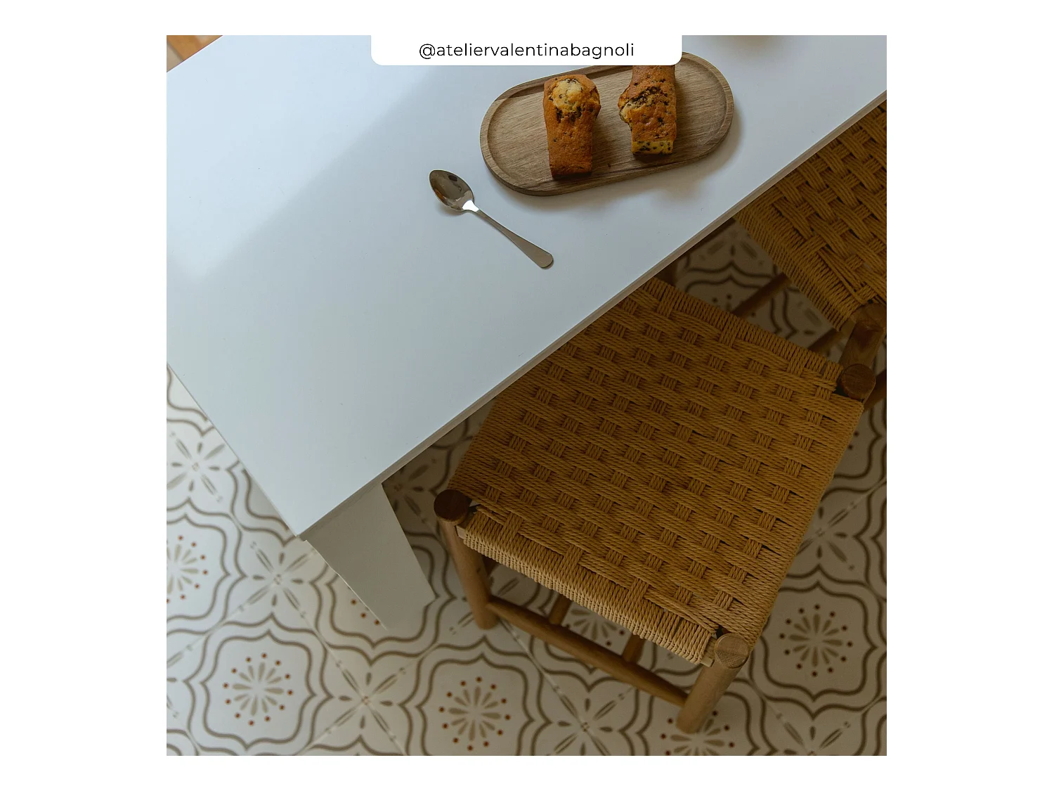 Sedia per isola centrale in vimini e legno 65 cm - Kepler