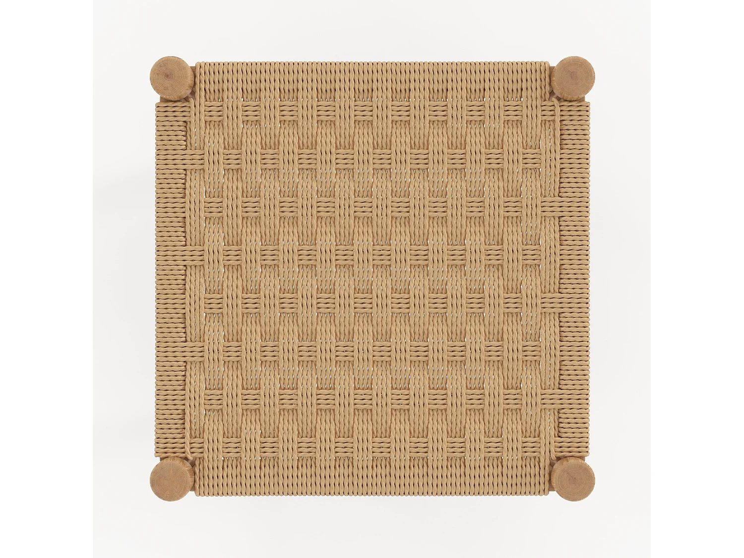 Tabouret pour îlot central 65 cm en tressage et bois - Kepler