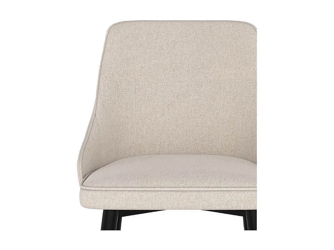 Set di 2 sedie per isola centrale 66,5 cm in tessuto beige - Pipo