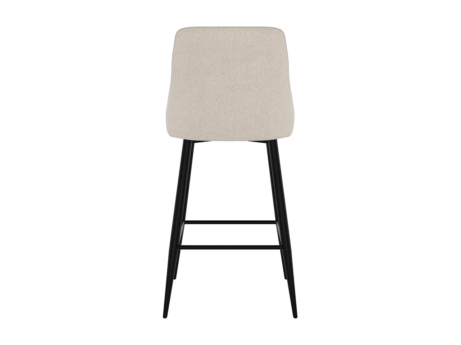 Set di 2 sedie per isola centrale 66,5 cm in tessuto beige - Pipo