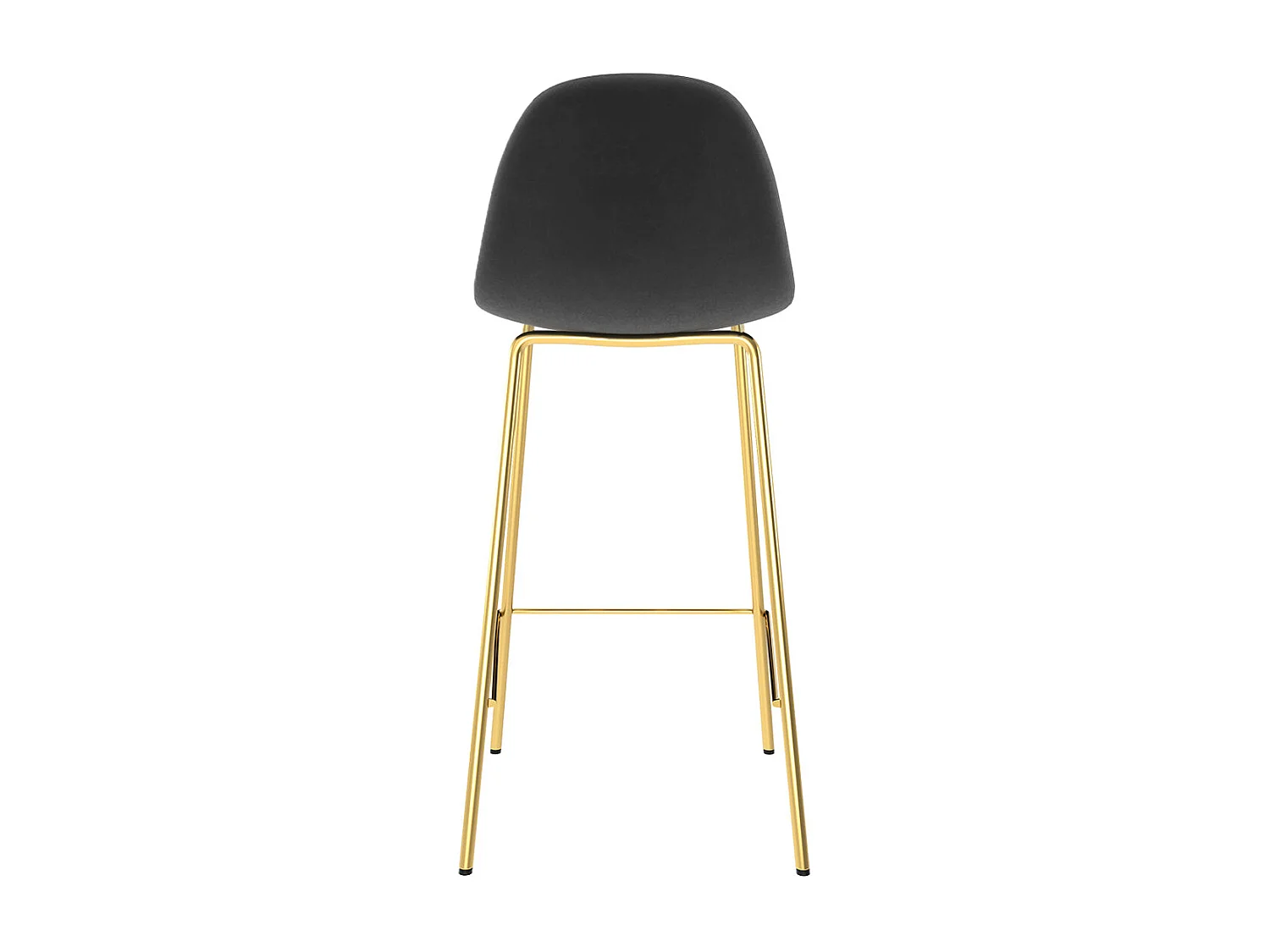 Set de 2 taburetes para isla de cocina en terciopelo negro 65 cm - Henrik