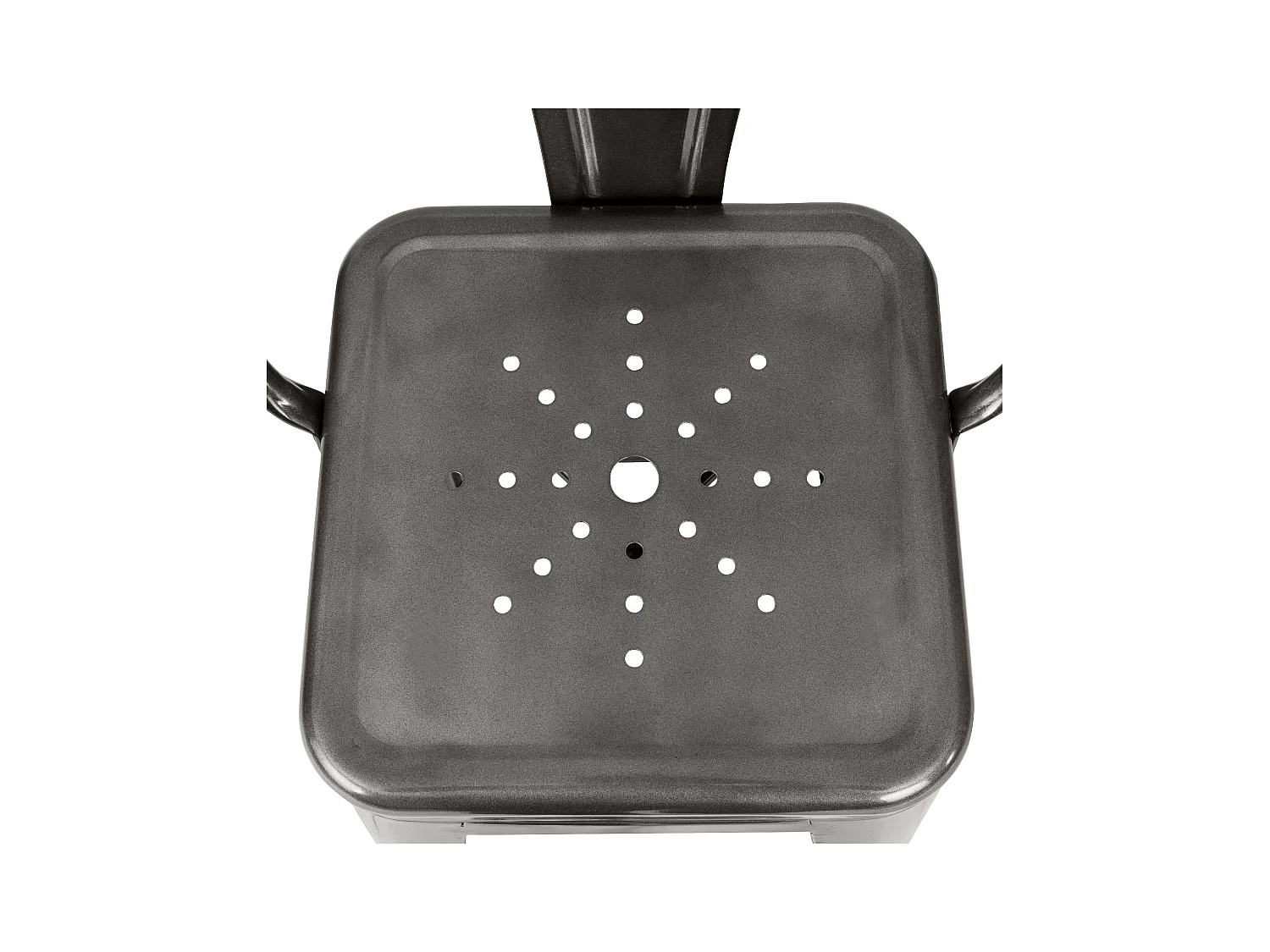 Lot de 2 chaises pour îlot central 67 cm en métal gris anthracite - Indus