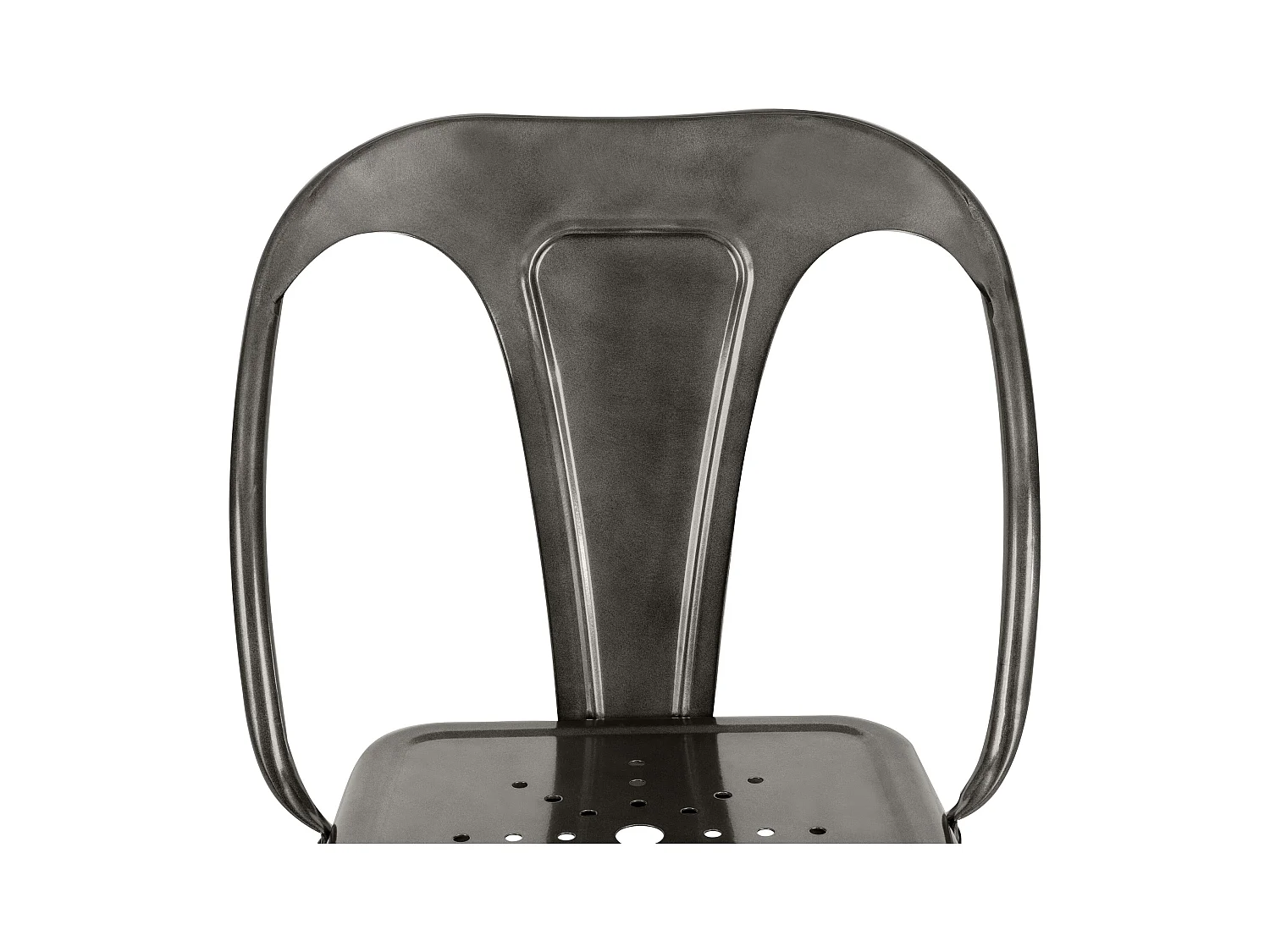 Lot de 2 chaises pour îlot central 67 cm en métal gris anthracite - Indus