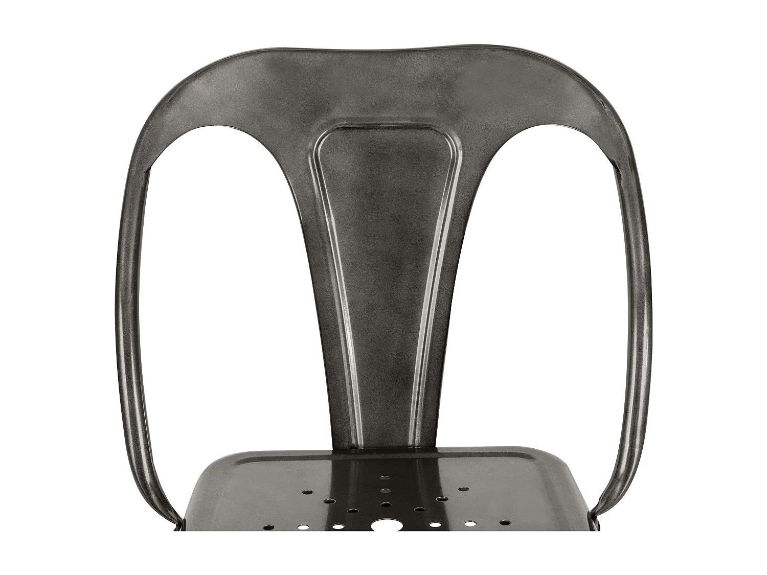 Lot de 2 chaises pour îlot central 67 cm en métal gris anthracite - Indus