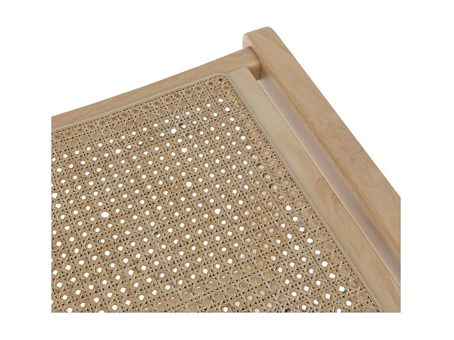 Taburete para isla central de 65 cm en teca y caña - Omaha