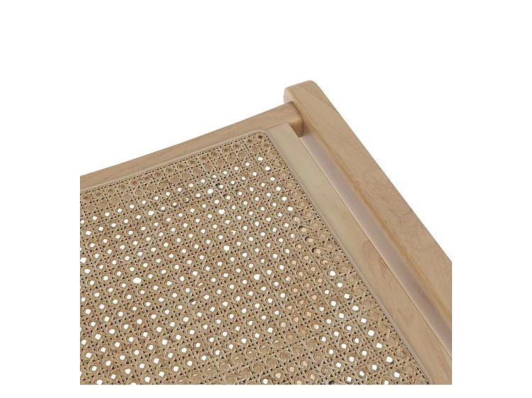 Taburete para isla central de 65 cm en teca y caña - Omaha