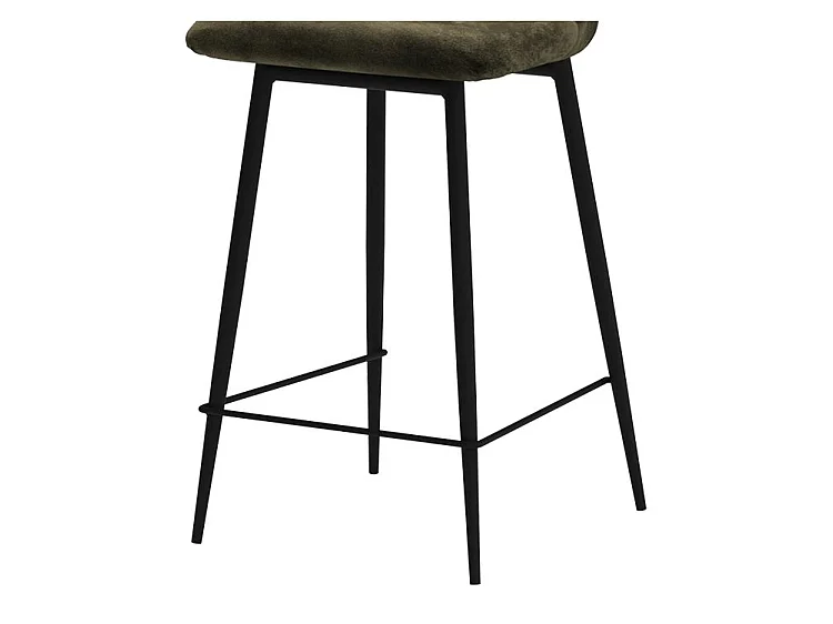 Set di 2 sedie per isola centrale 65 cm in velluto verde - Pénélope