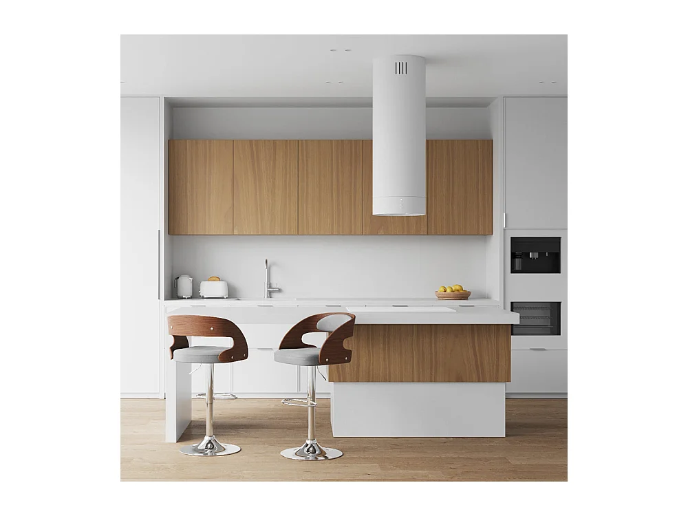 Sedia da bar regolabile  in tessuto grigio chiaro 62/84 cm - Louis