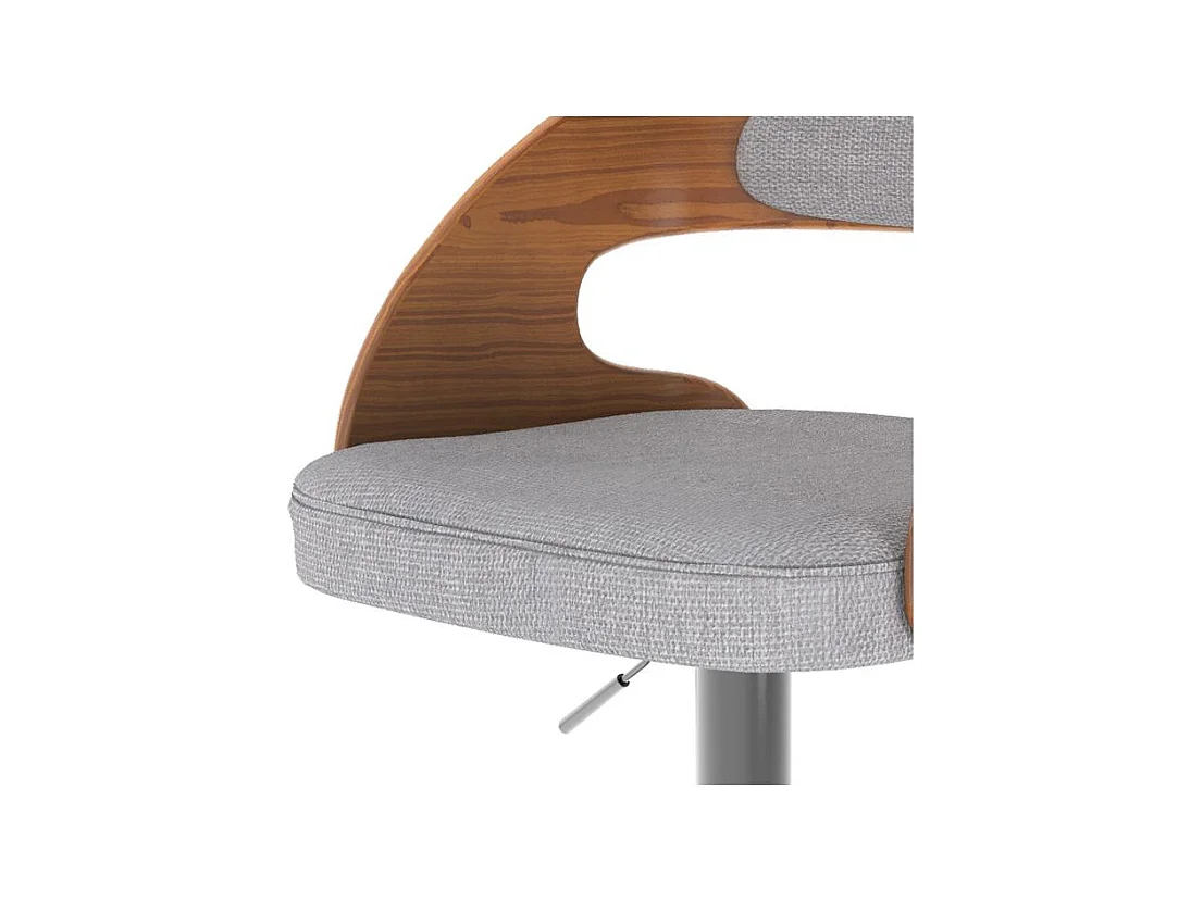 Sedia da bar regolabile  in tessuto grigio chiaro 62/84 cm - Louis