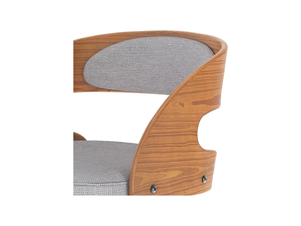 Sedia da bar regolabile  in tessuto grigio chiaro 62/84 cm - Louis