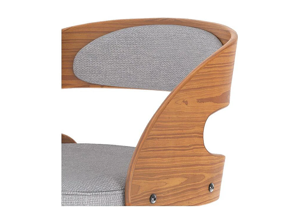 Sgabello regolabile 62/84 cm in tessuto grigio chiaro - Louis