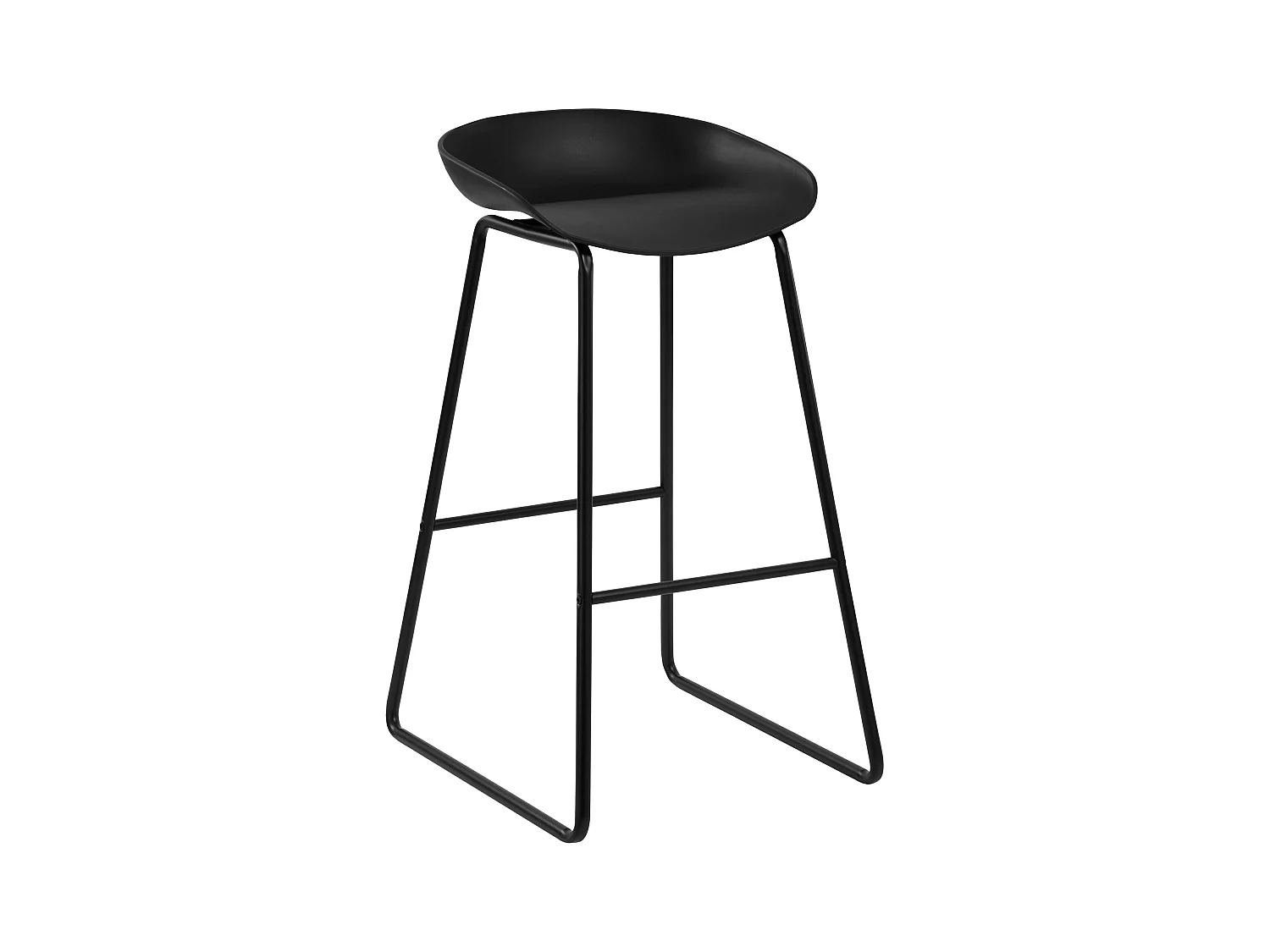 Set di 2 sedie da bar nera H75cm - Yoshi