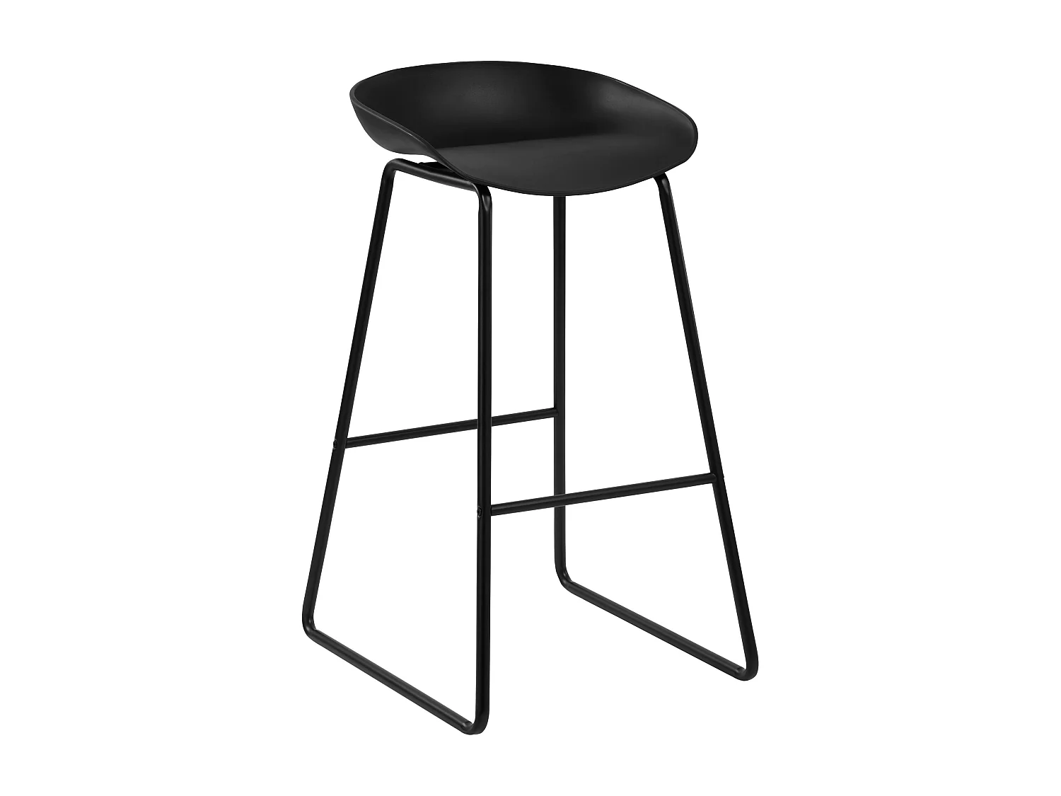 Set di 2 sedie da bar nera H75cm - Yoshi