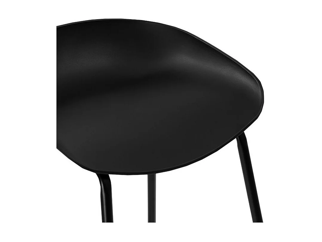 Set di 2 sedie da bar nera H75cm - Yoshi