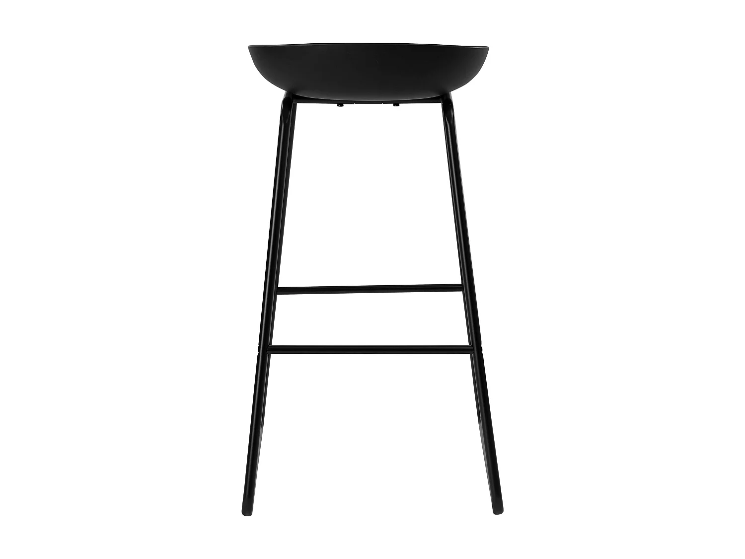 Lot de 2 chaises de bar noires H76cm - Yoshi