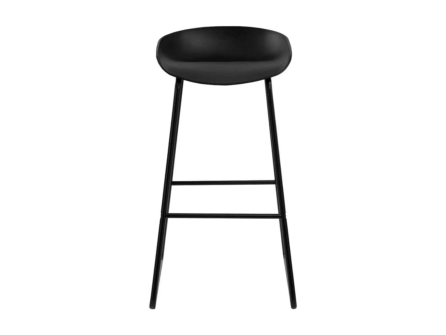 Lot de 2 chaises de bar noires H76cm - Yoshi