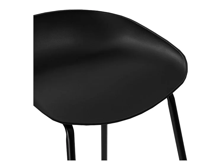 Lot de 2 chaises de bar noires H76cm - Yoshi