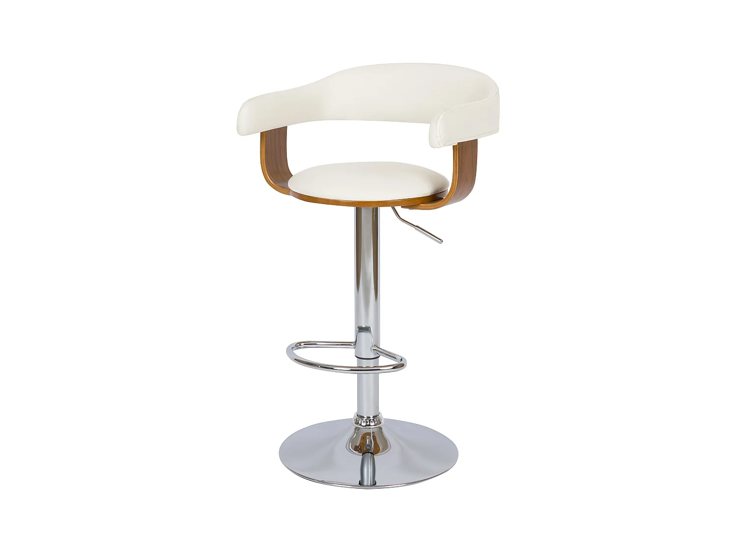 Sedia da bar regolabile 62/84 cm in pelle artificiale bianca - Harold