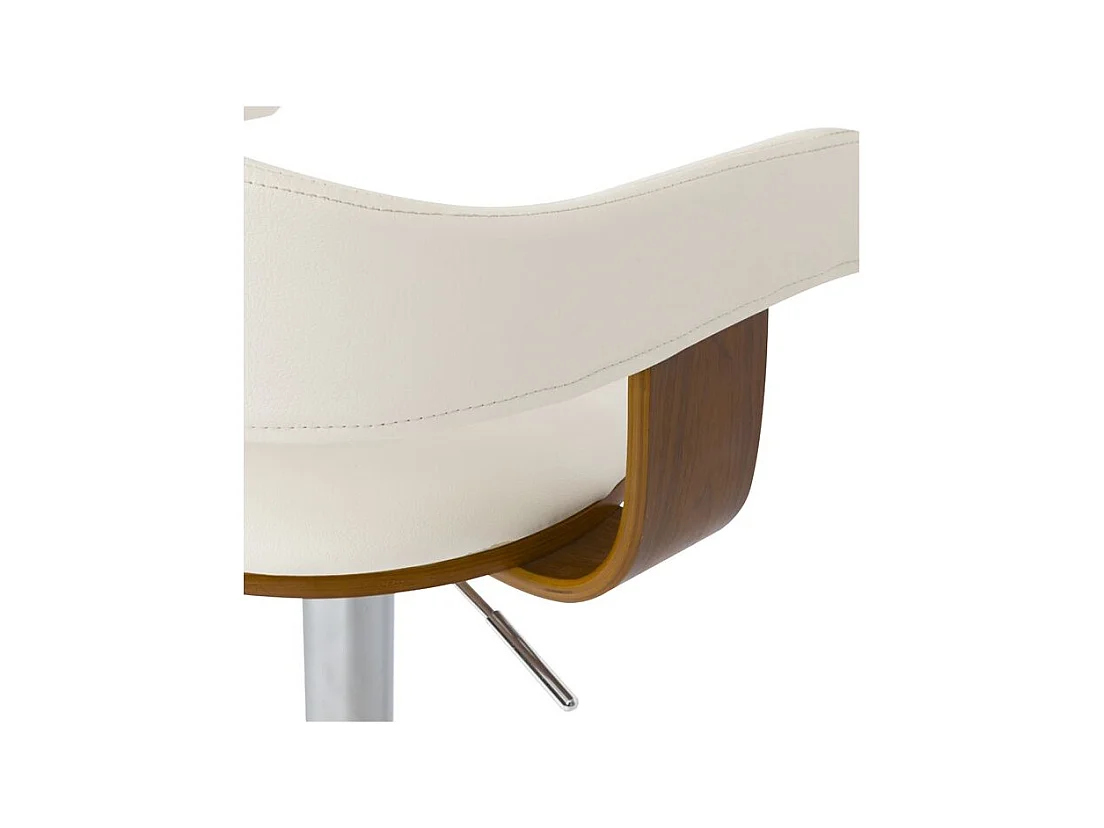 Sedia da bar regolabile 62/84 cm in pelle artificiale bianca - Harold