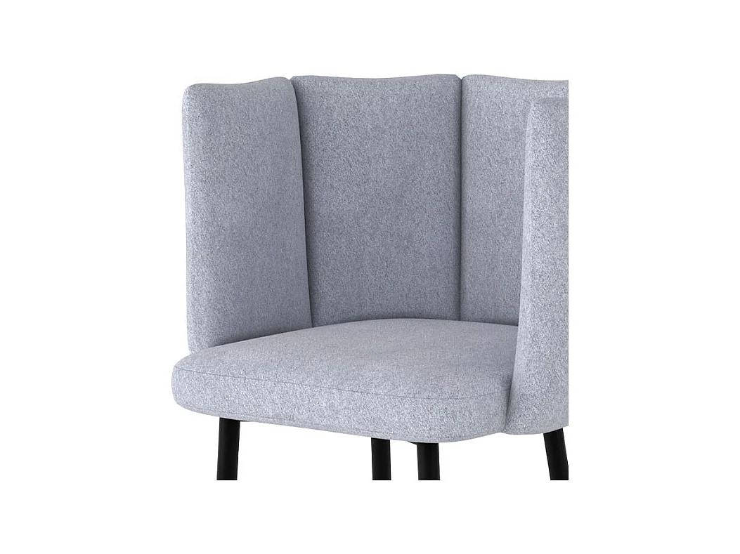 Set di 2 sedie da bar in tessuto grigio chiaro 75 cm - Rosy