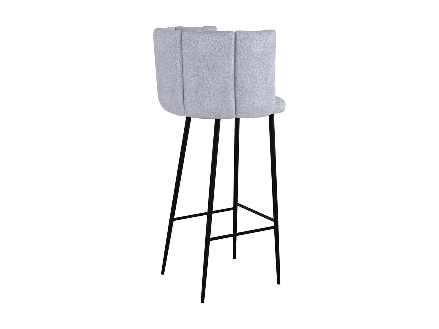 Set di 2 sgabelli da bar in tessuto grigio chiaro 75 cm - Rosy