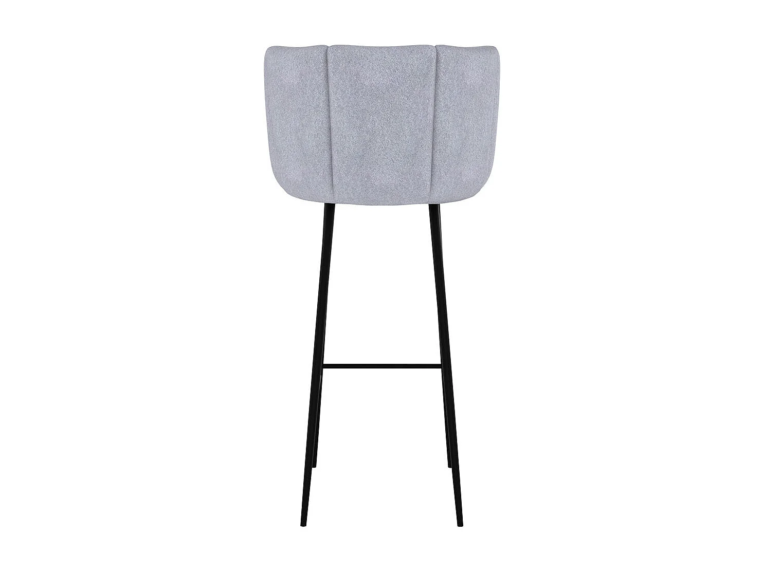 Set di 2 sgabelli da bar in tessuto grigio chiaro 75 cm - Rosy