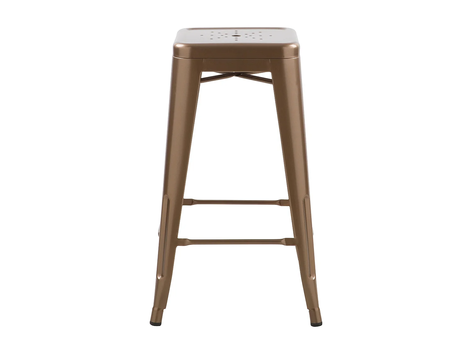 Lot de 2 tabourets pour îlot central 66 cm en métal cuivre mat - Indus