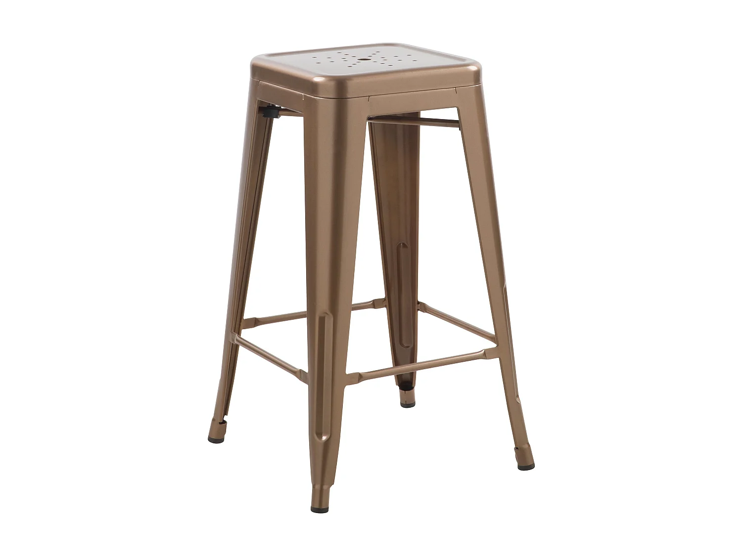 Lot de 2 tabourets pour îlot central 66 cm en métal cuivre mat - Indus