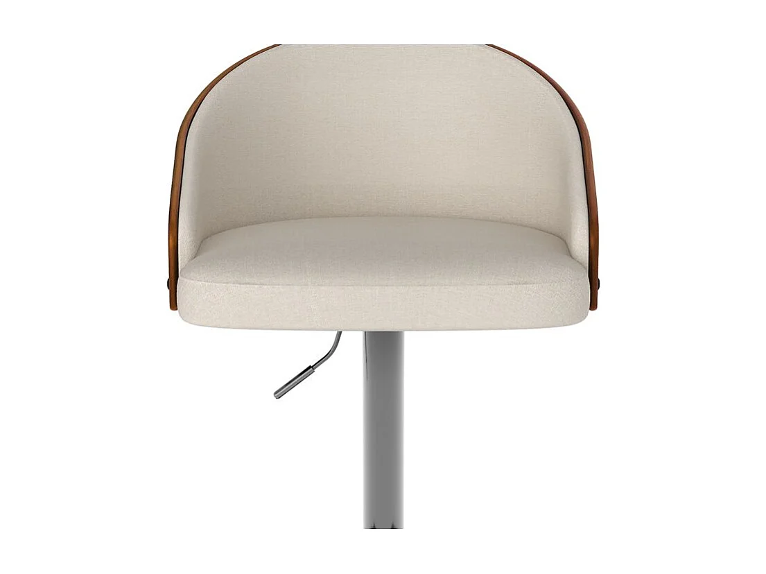 Sgabello regolabile 63/84 cm in tessuto beige - Carmelo