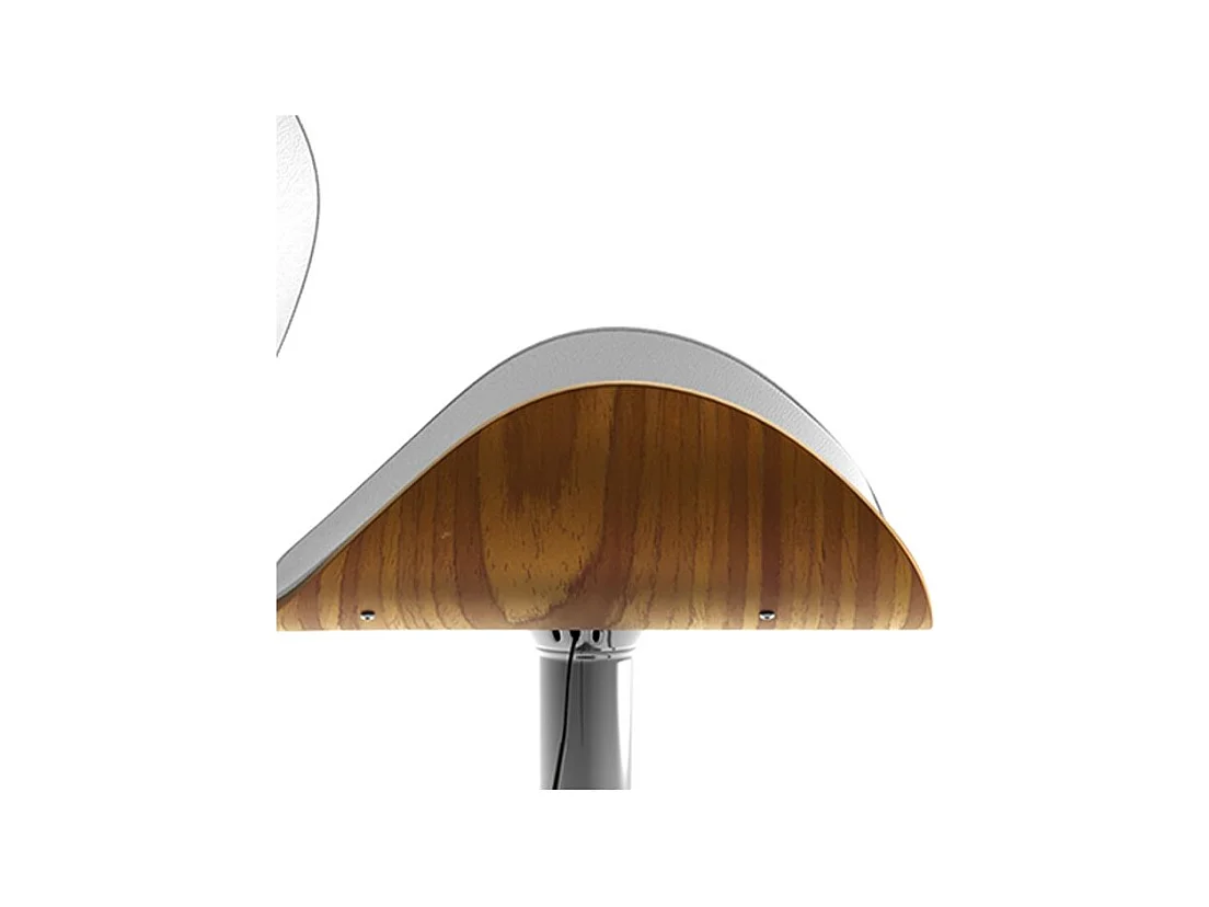 Sedia da bar regolabile 63/84 cm in pelle artificiale bianca - Baudoin