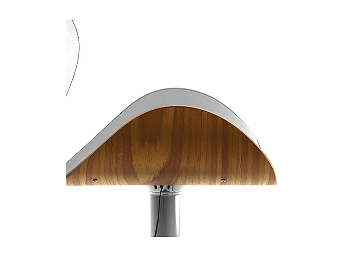 Silla de bar ajustable 63/84 cm en piel artificial blanca - Baudoin