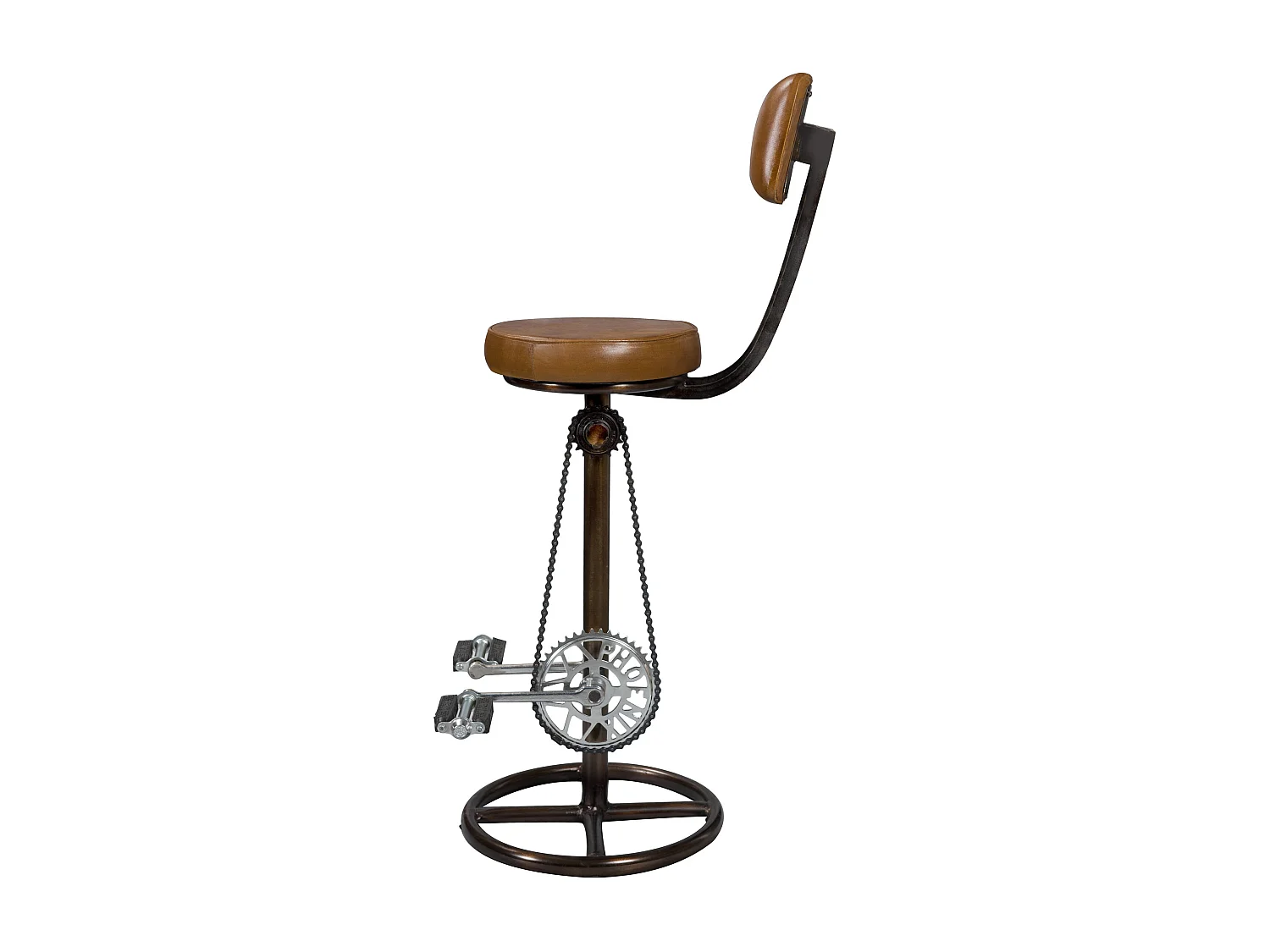 Silla de bar de cuero de 76 cm con respaldo - Phoenix