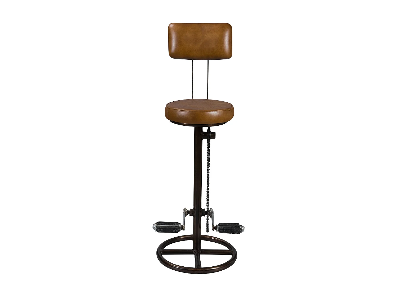 Sedia da bar in pelle da 76 cm con schienale - Phoenix